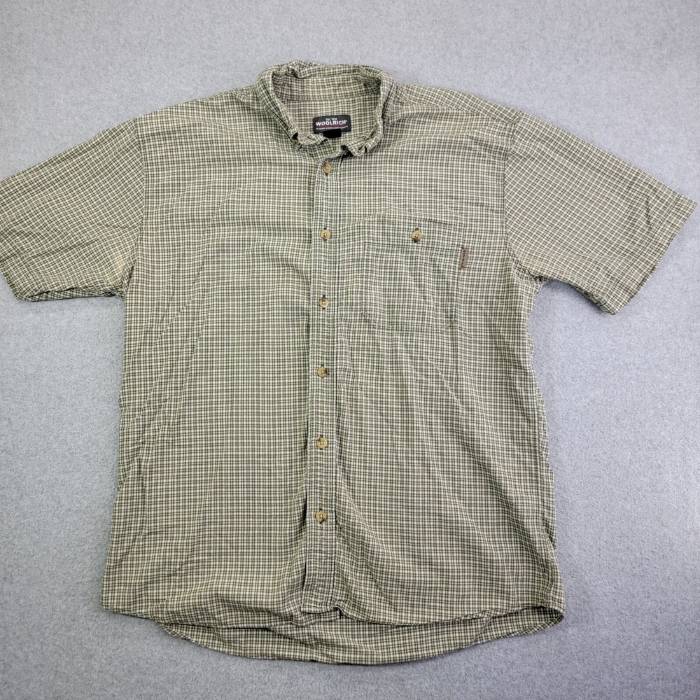 Woolrich Shirt Mens Large Multicolor Plaid Button Up Outdoor Casual Travel